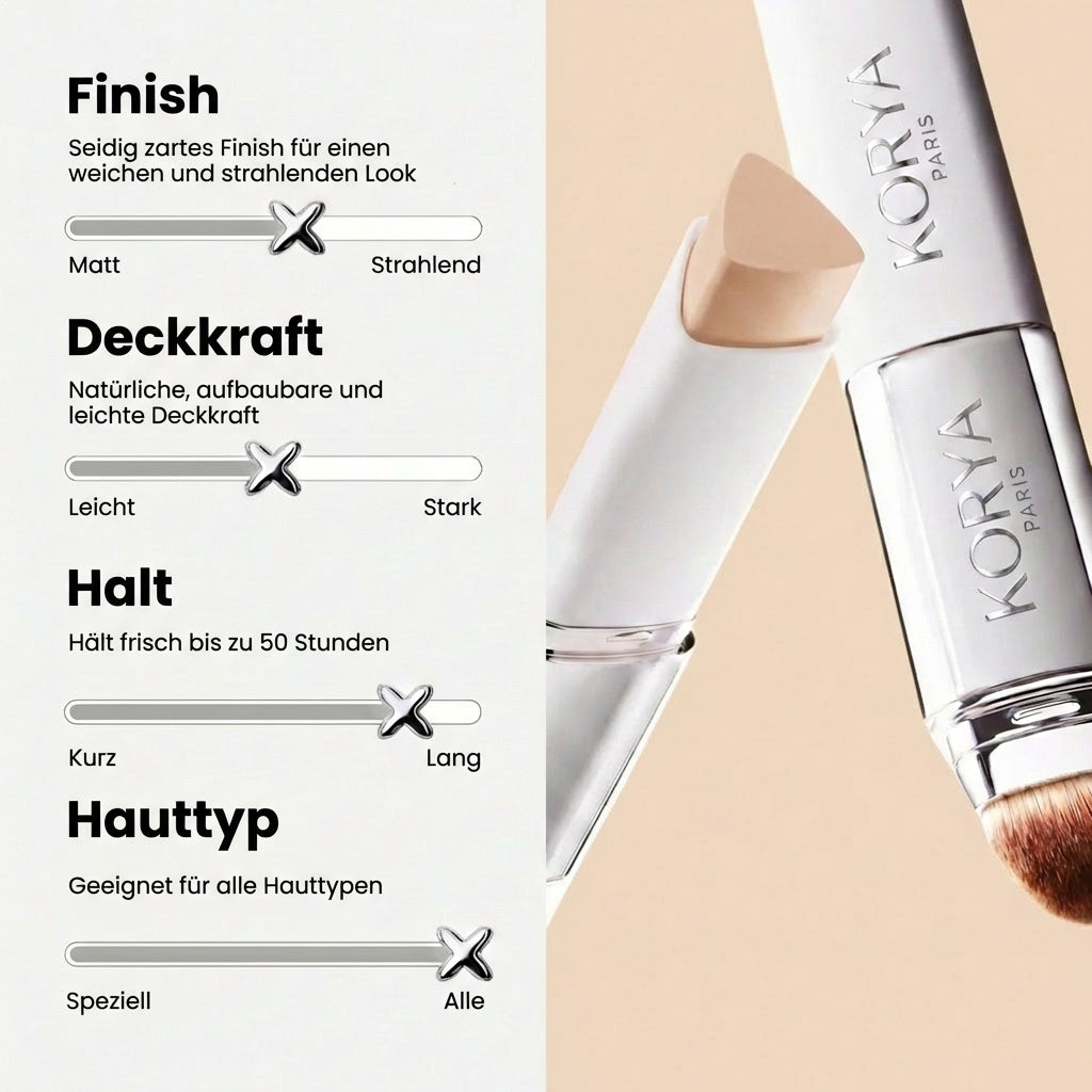 Adaptives 2 in 1 Make up mit integriertem Pinsel